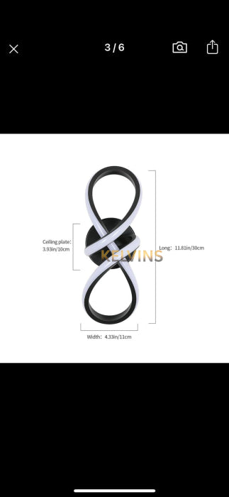 Applique murale INFINIA BLACK