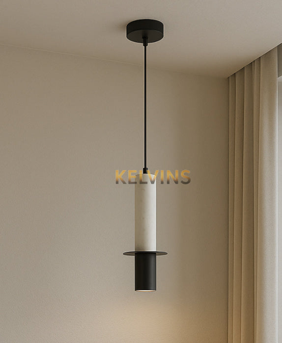 Suspension ECLIPSE MARBRE WH+BK