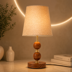 Lampe de table TONY Effet bois