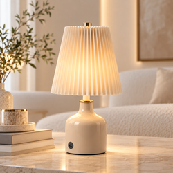 Lampe de table AIDA blanc cassé