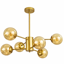 Suspension LIZA 6 BOULES CHAMPAGNE