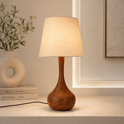 Lampe de table OTAWA effet bois