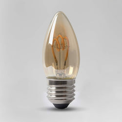 Ampoule E27 bougie amber