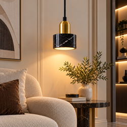Suspension GORDON Black ( Vrai marbre )
