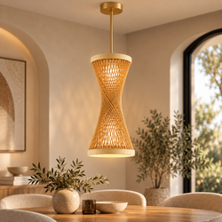 Suspension SAKA bambou + ampoule incluse