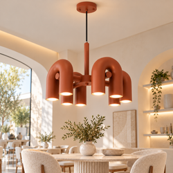 Suspension SPACE 4 BRANCHES Terracota