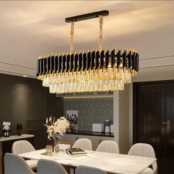 Lustre DUBAI BK ovale 75cm