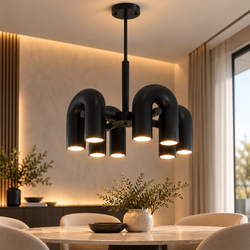 Suspension SPACE 4 BRANCHES BLACK