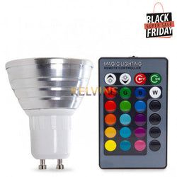 Ampoule GU10 RGB avec telecommande