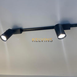 Eclairage Rail Monophasé Black (Pack 2 Spots+Rail)
