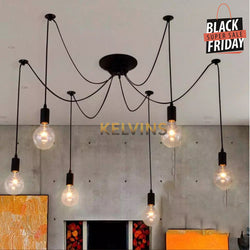 Lustre Spider Vintage 6 Cordons