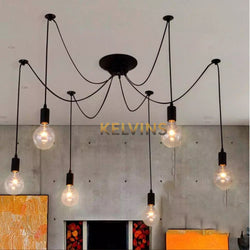 Lustre Spider Vintage 6 Cordons