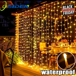 Rideau de guirlande étanche 3Mx3M Jaune