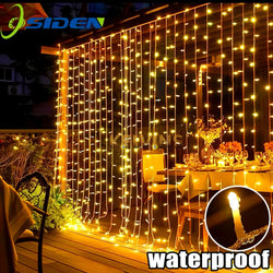 Rideau de guirlande étanche 3Mx3M Jaune