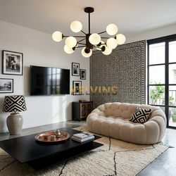 Suspension LIZA 12 boules BK